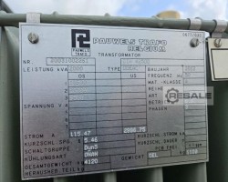 Maschine: PAULWELS Dyn5 Transformator  2000 kVA 10/0,4 kV