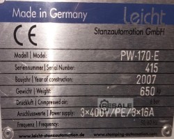 Maschine: D+E Leicht PW-170-E