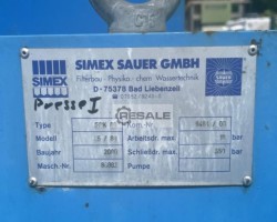 Maschine: SIMEX SAUER SPK 80 Kammerfilterpresse