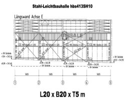 Maschine: THAL STAHLHALLEN 20x20x5m Stahlhalle Leichtbauhalle