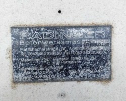 Maschine: JOSEF RADINGER Ramatik 1200 / 19 - 33 Betonsteinmaschinen