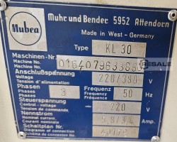 Maschine: MUBEA KL 30 Lochstanzen