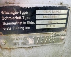 Maschine:  OD 2 -517 + VRA370 6314/c3 Gebläse