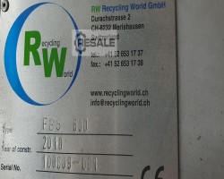 Maschine: RW RECYCLING FBS 600 Sortieranlagen