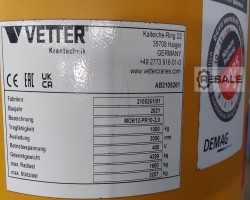 Maschine: VETTER MOB 12 PR.10-2,0 Selbststehender versetzbarer Säulenschwenkkran