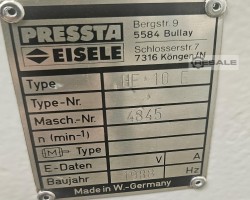 Maschine: PRESSTA EISELE HE 10 E Stanzen