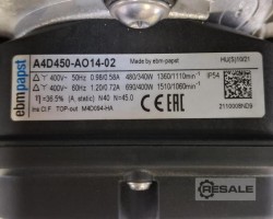 Maschine: EBM-PAPST W4D450-DO14-02, 0,5KW, 400V, Axiallüfter,