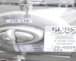 Maschine:  110 Liter Lagertank liegend rund aus V2A