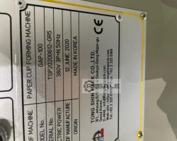 Maschine: TONG SHIN PACK GAP-100 Pappbecherformmaschine