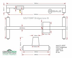 Maschine: GZTU/SWF LNE 8t GZUT/SWF Brückenkran 8 t, 10,4 m, h: 9 m,