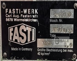 Maschine: FASTI 202-10-1,5 Schwenkbiegemaschinen