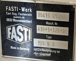 Maschine: FASTI 416-1-125-3 Sickenmaschinen