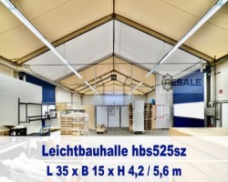Maschine: HöCKER type LA15 Leichtbauhalle hL35m x hB15m x tH4m