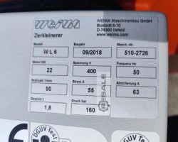 Maschine: WEIMA WL6 Schredder Holzhacker Hacker Zerkleinerer Shredder
