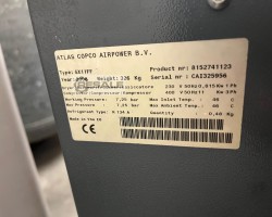 Maschine: ATLAS COPCO Ga 18, GX 11 FF , FD 120 Kompressoranlage: 2 x Kompressor + behälter + Troc