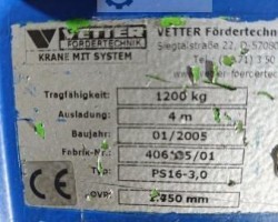 Maschine: VETTER AS 1,25 - 4 Säulenschwenkkran