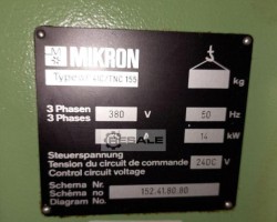 Maschine: MIKRON WF 41C/TNC 155 CNC Universalfräsmaschinen