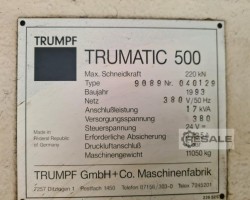 Maschine: TRUMPF TRUMATIC 500 Stanzmaschinen
