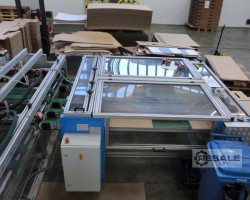 Maschine: LUNEX Modell M Teilautomatische 8 Fach Karton Leim Auftrag Anlage