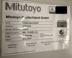 Maschine: MITUTOYO Crysta Apex 122010 Koordinatenmessmaschinen