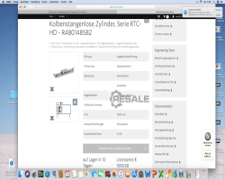Maschine: AVENTICS RTC-DA-032-1000 HC Kolbenstangenlose Pneumatik Zylinder