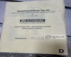 Maschine: ALTENDORF F45 Formatkreissägen