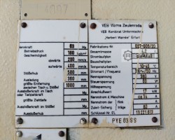 Maschine: ZEULENRODA PYE 63 SS Einständerpressen