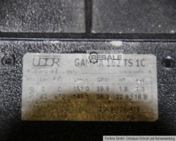 Maschine: UDOR Gamma 162 TS 1C Hochdruck Kolben Wasserpumpe