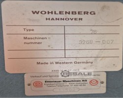 Maschine: WOHLENBERG 76 SCHNEIDEMASCHINE