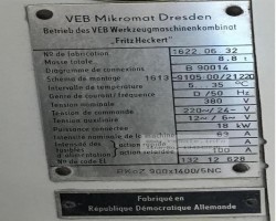 Maschine: WMW MIKROMAT BKoZ 900x1400/5NC Senkrechte Lehrenbohrmaschinen
