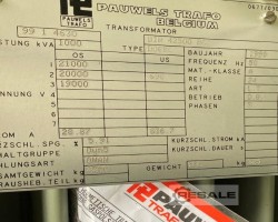 Maschine: ABB SCHEIDT Trafostation 1000kva 20/0,69KV Trafostation 1000KVA 20KV-690V