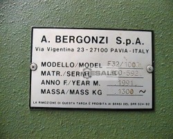 Maschine: BERGONZI F 32 x 1000 Radialbohrmaschinen