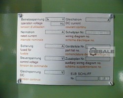 Maschine: ELB Optimal  1 VA II Flächenschleifmaschinen