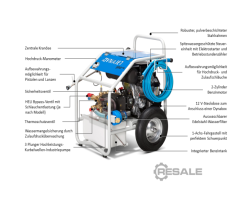 Maschine: DYNAJET Trolley 500mg/21L/petrol motor Hochdruckreiniger