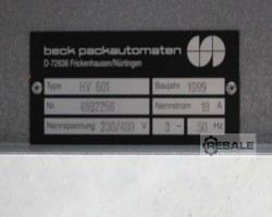 Maschine: BECK HV601 Schrumpftunnel