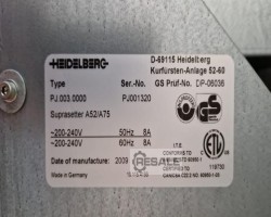 Maschine: HEIDELBERG Suprasetter 75A GEN III CTP Systeme (4-up)
