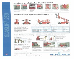 Maschine: INTELLITECH GLASLIFT 250 Akkubetriebener Glaslifter