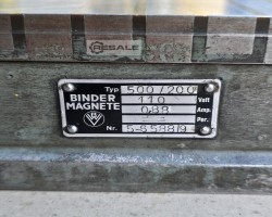 Maschine: BINDER 500/200 Magnetspannplatten