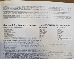 Maschine: RAMI YOKOTA MI3800PR Druckluftschrauber, Schlagschrauber, 1 Zoll