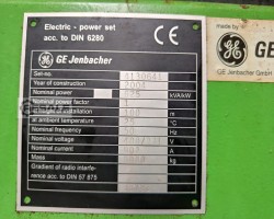 Maschine: JENBACHER J312 GSC05 Gasgeneratoren