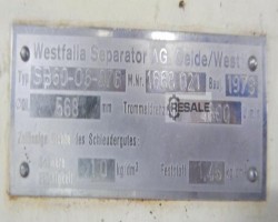 Maschine: WESTFALIA Separator SB60-06-076 Separatoren