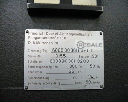 Maschine: DECKEL FP 42 A CNC Bettfräsmaschinen