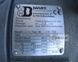 Maschine: BARRATI ATMOS V4-KR Var. 0102 VAKUUMPUMPE MIT GESTELL MIT ANSAUGFILTER