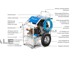 Maschine: DYNAJET Trolley 350mg/21L/petrol motor Hochdruckreiniger