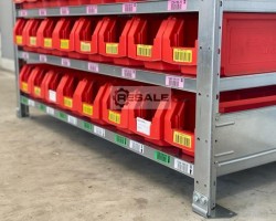 Maschine: DEXION Regallänge: 1.340 mm Kommissionierregal Komissioniertisch Kistenregal