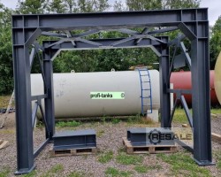 Maschine: VANCK Polyestersilo P393 Salzsilo 45.000 L GFK mit Unterfahrgestell