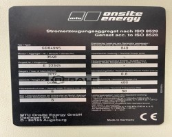 Maschine: MTU 8V4000 L63 (GB849N5) Blockheizkraftwerke (BHKW)