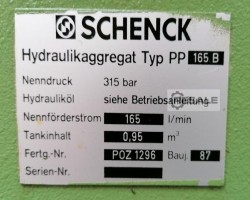 Maschine: SCHENCK type PP165 B Hydraulikaggregat