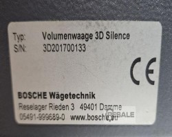 Maschine: BOSCHE 3D Silence Volumenwaage