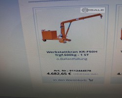 Maschine: MAILLER KR-F50H neu Werkstattkran ohne Bellastung